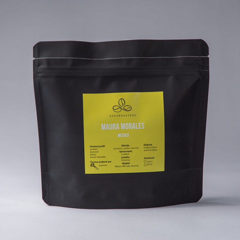Mexico Maura Morales - Praženie a balenie: espresso 250g