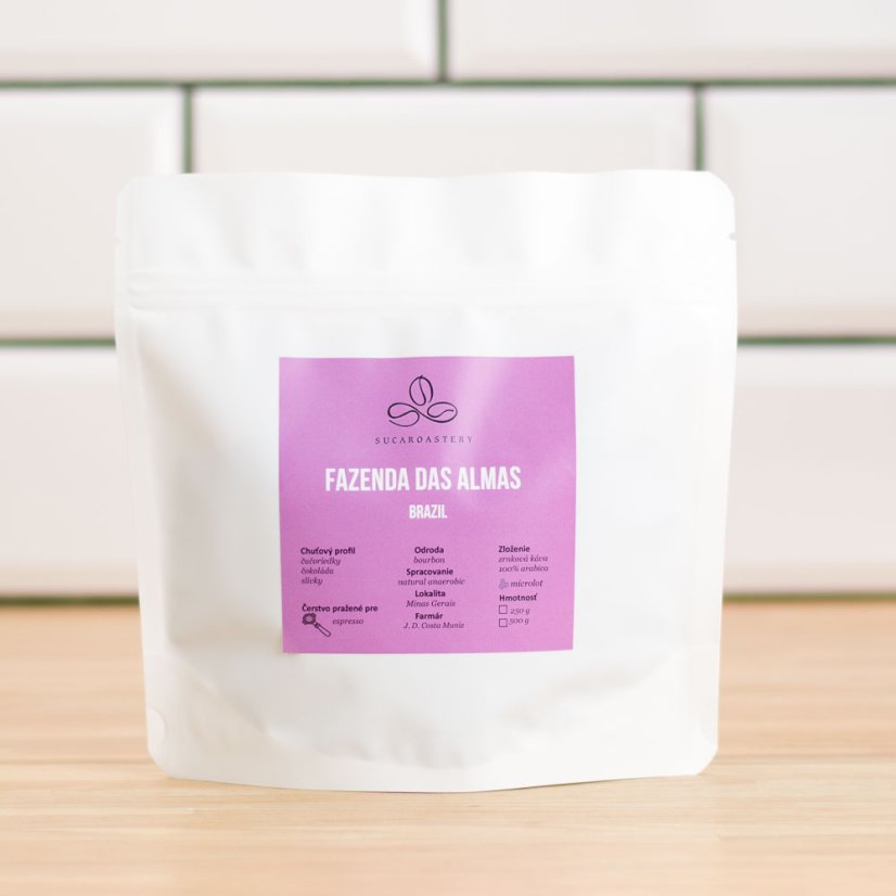 Brazil Fazenda das Almas natural anaerobic - Praženie a balenie: espresso 250g
