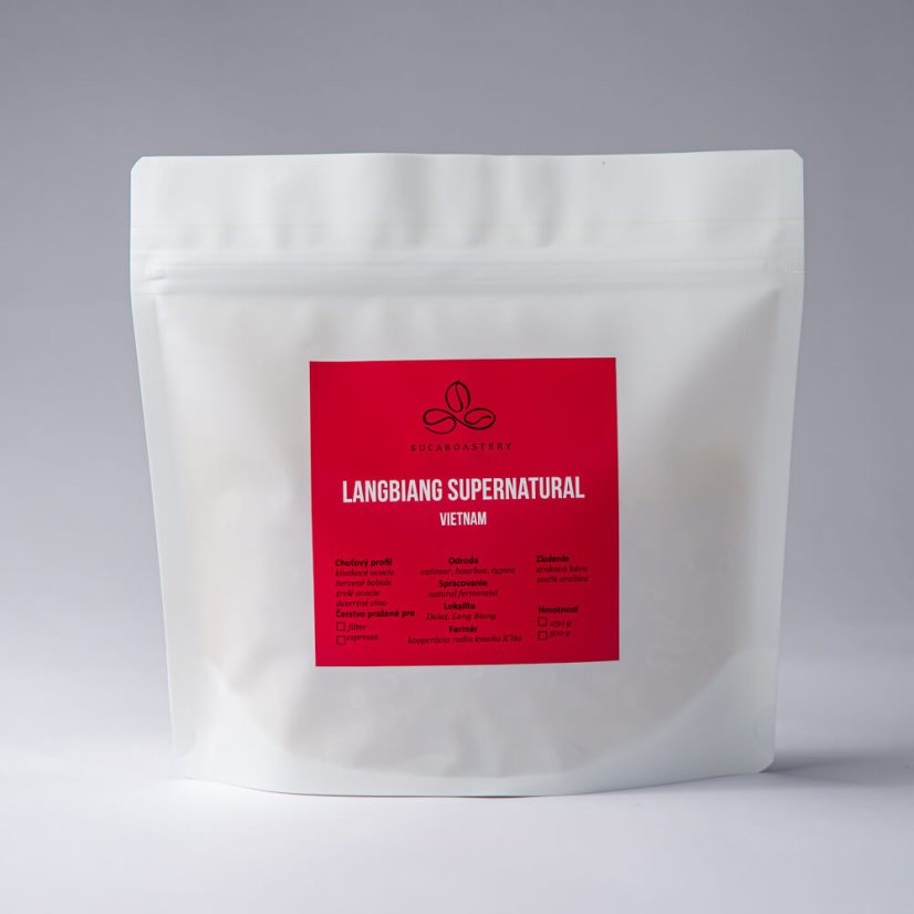 Vietnam Langbiang Supernatural - Praženie a balenie: espresso 500g