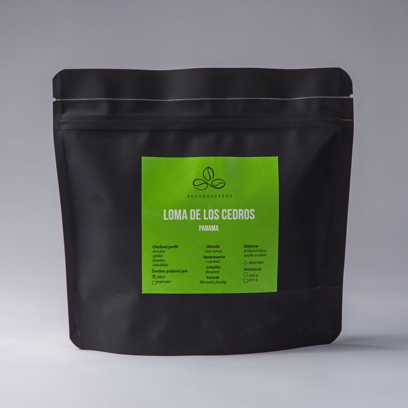 Panama Loma de Los Cedros - Praženie a balenie: filter 1kg