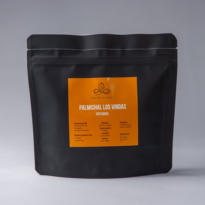 Costarica Palmichal Los Vindas - Praženie a balenie: espresso 250g Costarica Palmichal Los Vindas - Praženie a balenie: espresso 250g