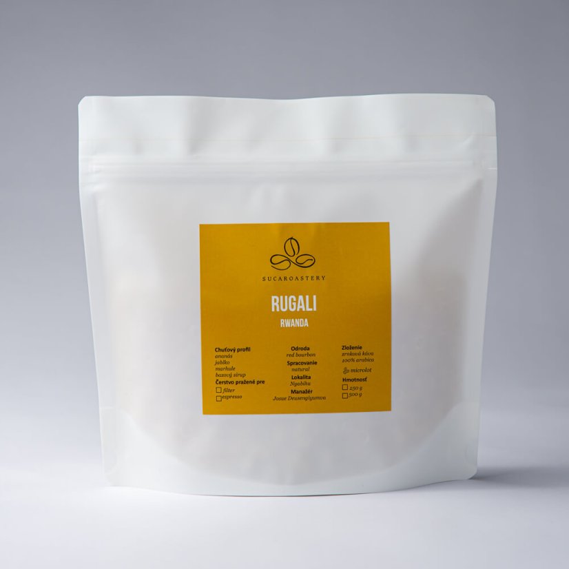 Rwanda Rugali natural - Praženie a balenie: filter 250g