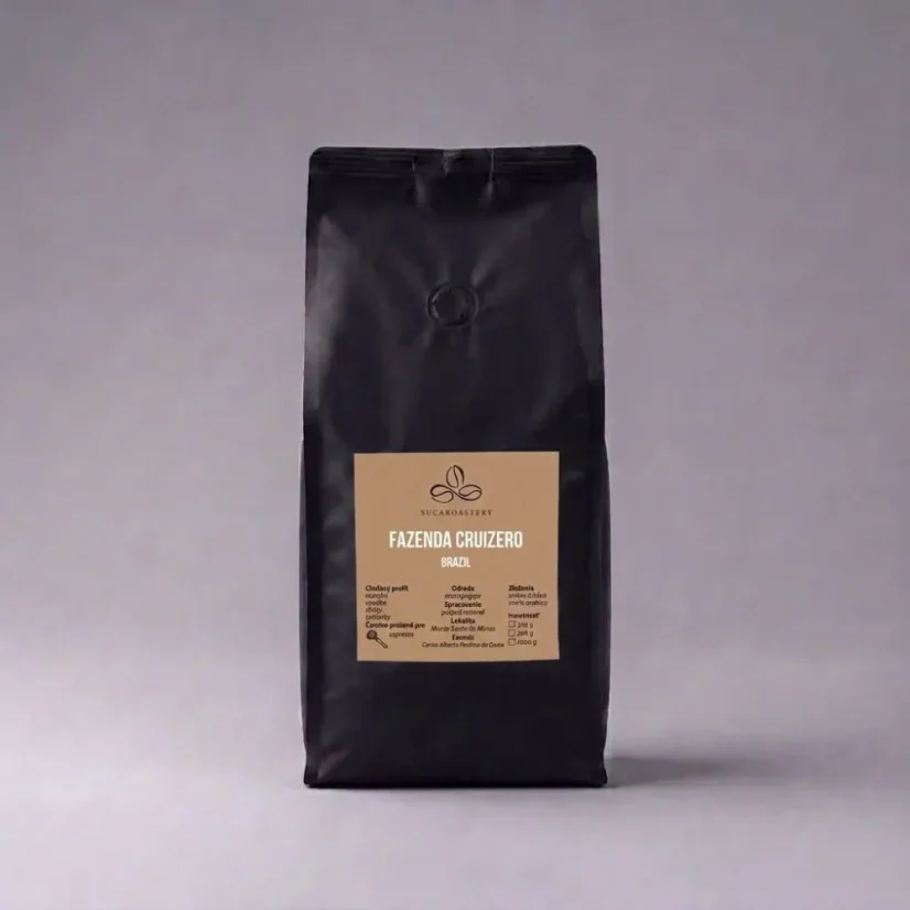 Brazil Fazenda Cruzeiro 1000g - Praženie a balenie: espresso 1kg