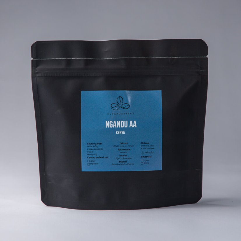 Kenya Ngandu AA - Praženie a balenie: espresso 500g