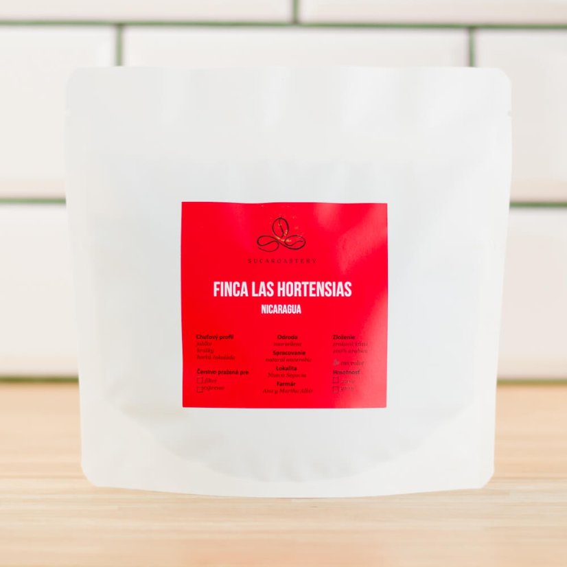 Nicaragua Finca Las Hortensias - Praženie a balenie: espresso 250g
