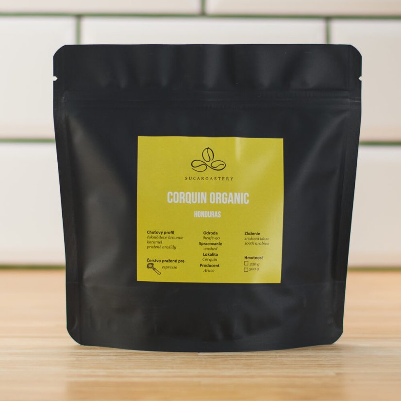 Honduras Corquin - Praženie a balenie: espresso 250g