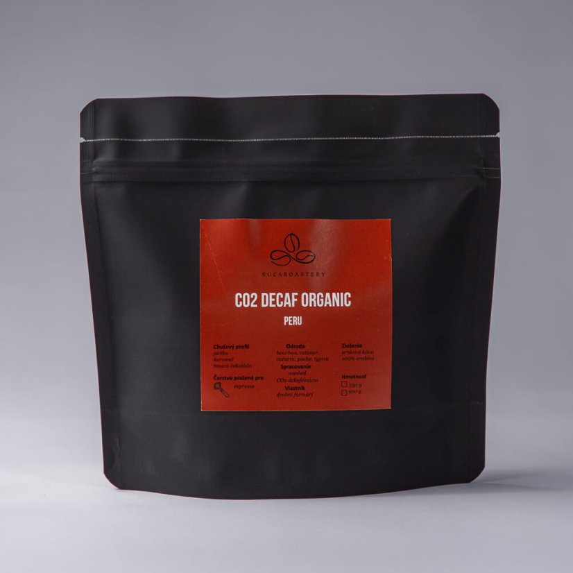 Peru CO2 decaf organic - Praženie a balenie: espresso 1kg