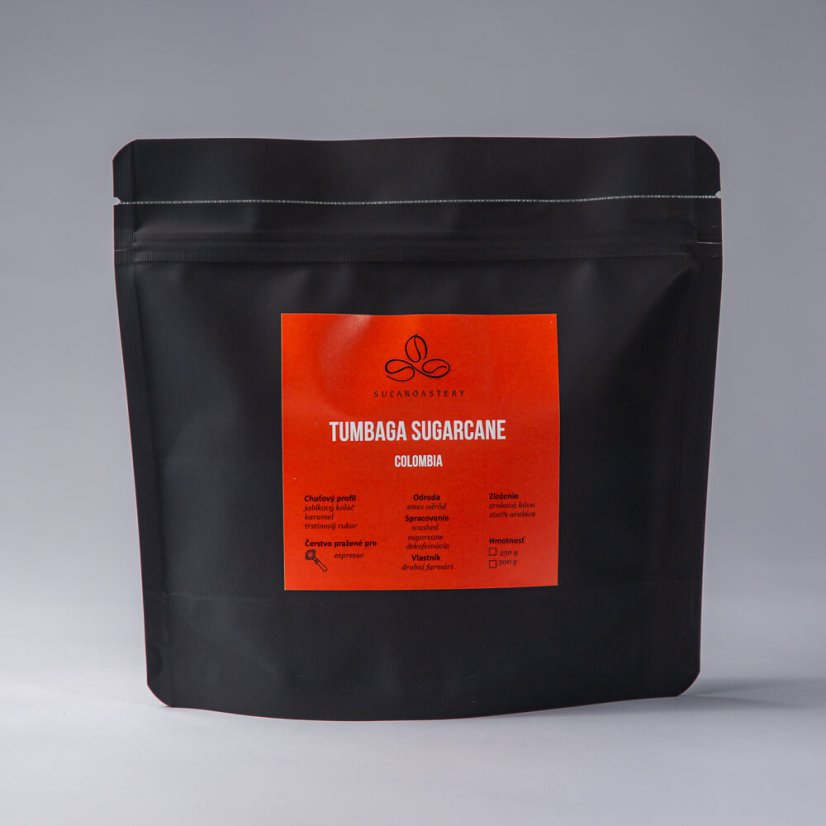 Colombia Tumbaga sugarcane decaf - Praženie a balenie: espresso 250g