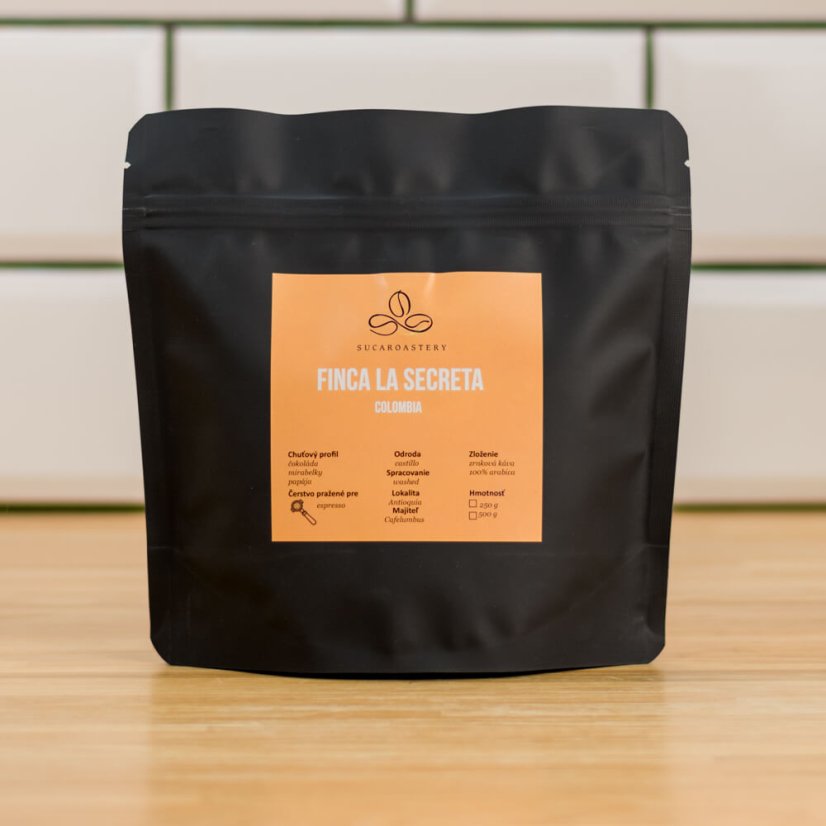 Colombia La Secreta - Praženie a balenie: espresso 250g