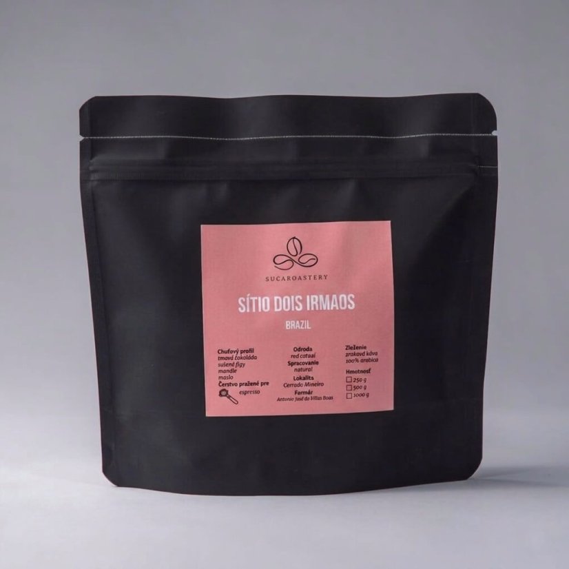 Brazil Sítio Dois Irmaos - Praženie a balenie: espresso 500g