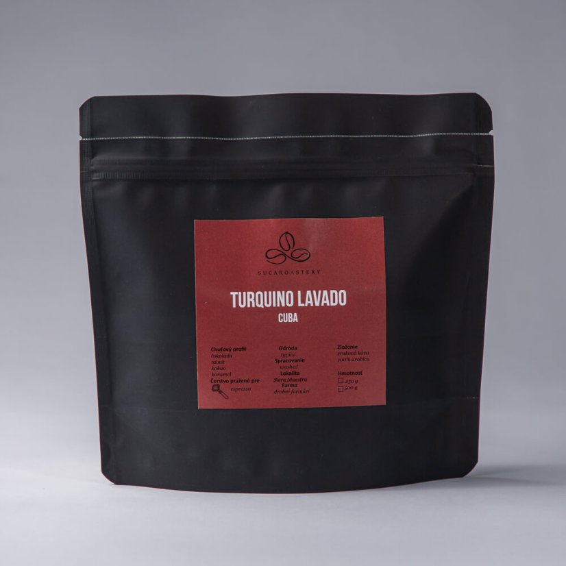 Cuba Turquino Lavado - Praženie a balenie: espresso 1kg